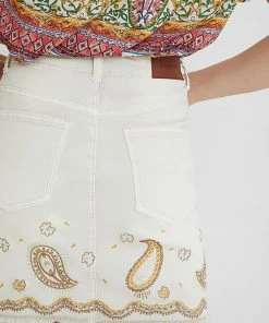 Desigual Skirts Short Paisley Denim Skirt | Nieve | DG9 S