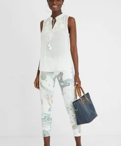 Desigual Paisley Jeans - White - DG23 Clothing