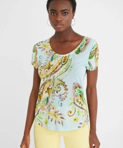 Desigual Short Sleeve Paisley Top | DG19 Clothing