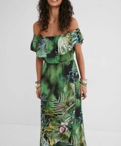 Desigual Strapless Maxi Dress | Tropical | DG7 S