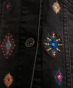 Desigual Slim Hooded Denim Jacket | Black | D31 Clothing