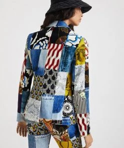 Desigual Clothing Denim Patch Blazer - Multi - D27