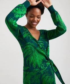 Desigual Tropical Pull On Jumper | Green | D38 Knitwear/Jumpers