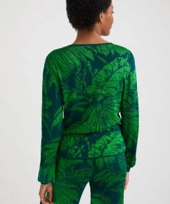 Desigual Tropical Pull On Jumper | Green | D38 Knitwear/Jumpers