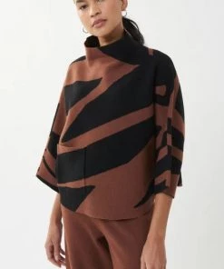 Joseph Ribkoff Knitwear/Jumpers Wild Thing Sweater |chocolate | JR76
