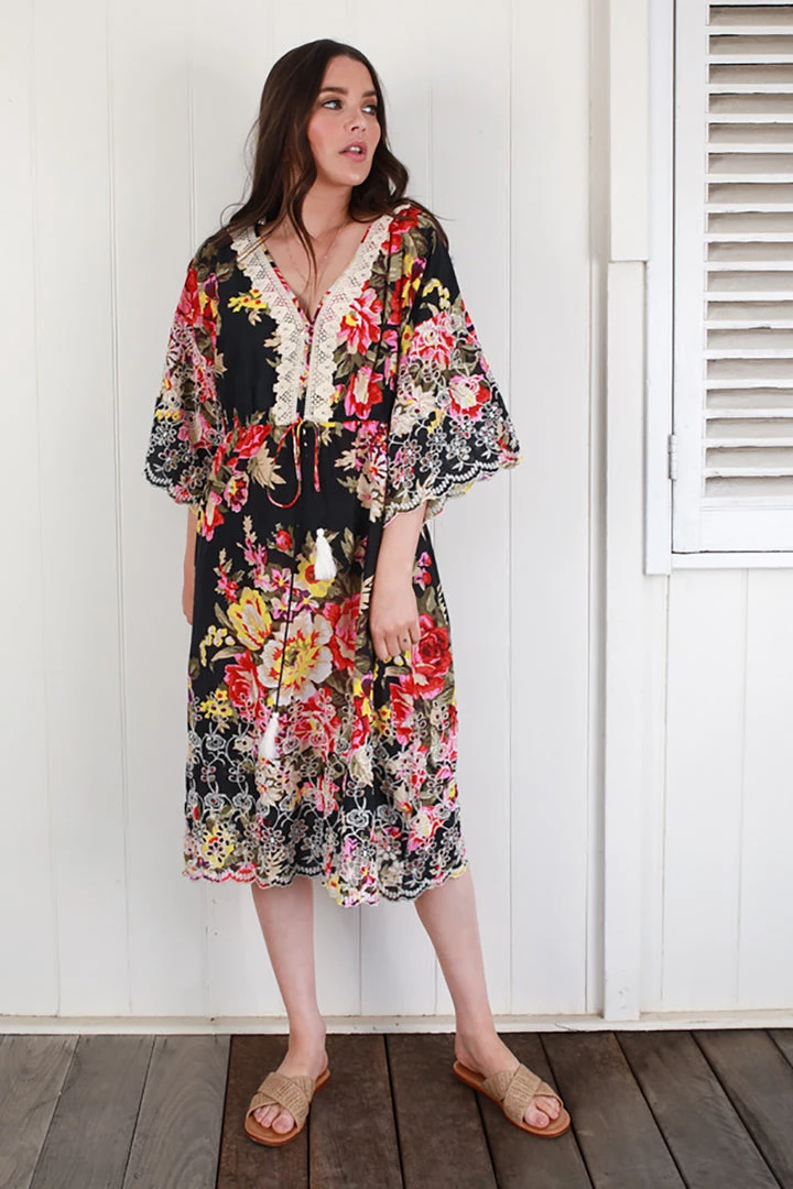 Naudic Dresses Rio Dress - Fiesta Print | Black | ND8s 2 Naudic Dresses Rio Dress - Fiesta Print | Black | ND8s