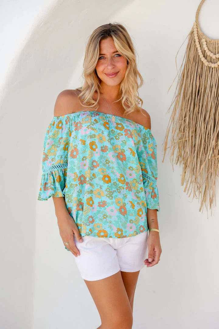 Zen Garden Brianna Top | Sea | ZG5s Tops 1 Zen Garden Brianna Top | Sea | ZG5s Tops