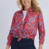 Gordon Smith Tops Floral Print Shirt - Red - GS17