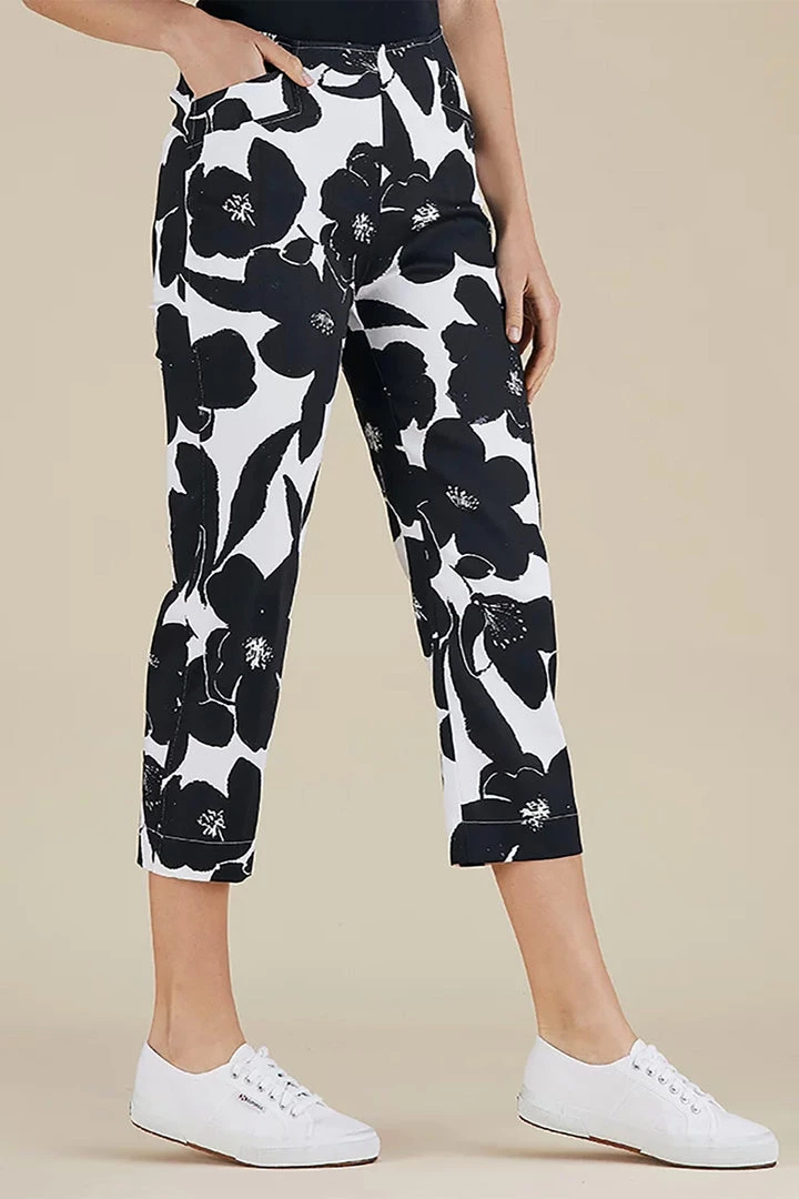 Threadz Black Floral Pants | TZ2 3 Threadz Black Floral Pants | TZ2