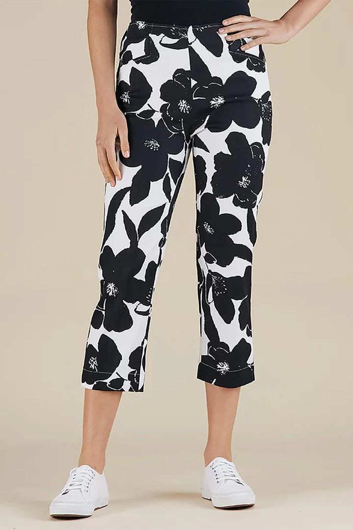 Threadz Black Floral Pants | TZ2 1 Threadz Black Floral Pants | TZ2