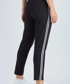 Threadz Knee Detail Track Pants | Black | TZ17