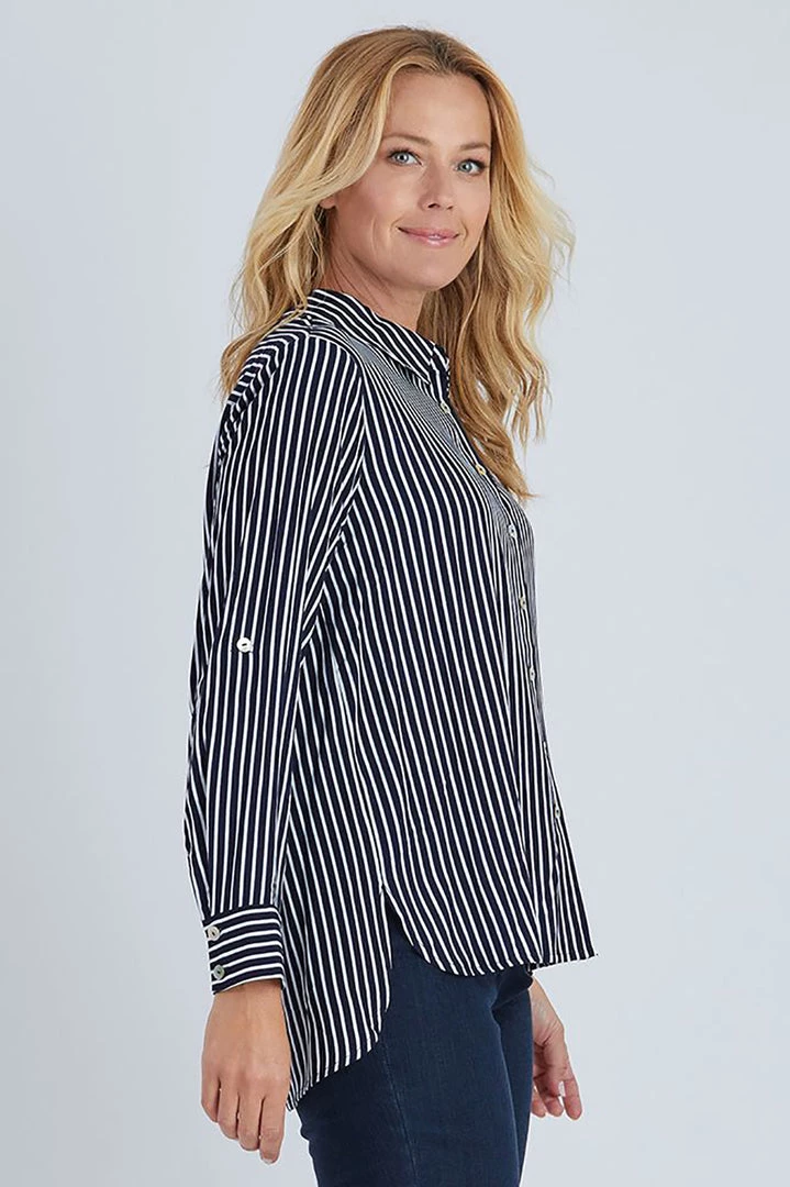 Gordon Smith Fine Stripe Shirt - Navy - GS16 Clothing 2 Gordon Smith Fine Stripe Shirt - Navy - GS16 Clothing