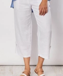 Gordon Smith Linen Side Button Pants | White | GS34 7 Gordon Smith Linen Side Button Pants | White | GS34