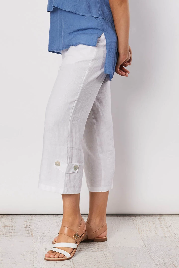 Gordon Smith Linen Side Button Pants | White | GS34 4 Gordon Smith Linen Side Button Pants | White | GS34
