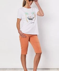 Threadz Stretch Denim Shorts | Orange | TZ15 5 Threadz Stretch Denim Shorts | Orange | TZ15