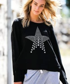 3RD STORY Mini Star Sweater | Black | 3RD4