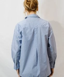 Goondiwindi Cotton Tops Stripe Shirt - Navy White 5 Goondiwindi Cotton Tops Stripe Shirt - Navy White