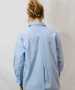 Goondiwindi Cotton Stripe Shirt | Blue White Tops 5 Goondiwindi Cotton Stripe Shirt | Blue White Tops