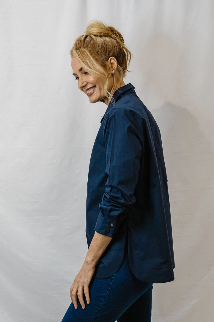 Goondiwindi Cotton 1/2 Placket Shirt | Navy 2 Goondiwindi Cotton 1/2 Placket Shirt | Navy