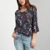 Foil Midnight Sun Easy Top Tops