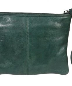 Modapelle Handbags Leather Braid Wristlet | Emerald | ML40