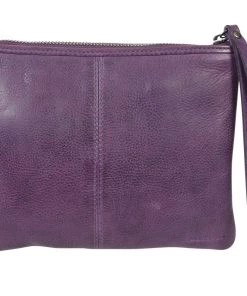 Modapelle Leather Braid Wristlet | Purple | ML40 Handbags