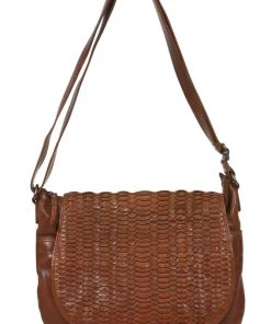Modapelle Vintage Leather Scallop Bag | Chestnut | ML41 Handbags