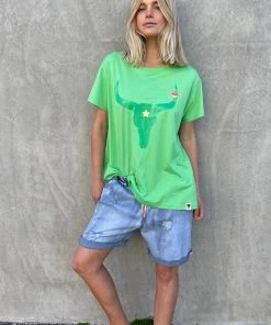 Hammill + Co Summer Bull Tee | Green | HC21 Tops