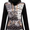 Dolcezza Graphic Patchwork Zip Cardi | D14
