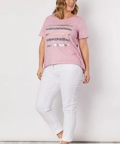 Threadz Animal Stripe Tee | Pink | TZ10