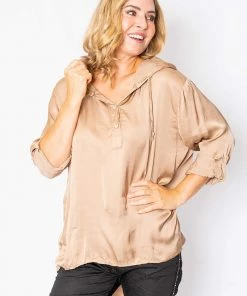 The Italian Closet Ottavia Hoodie | Caramel | TIC16