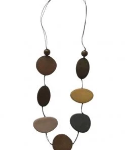 Spice Up Jewellery Natural Wood Disc Necklace | CR2
