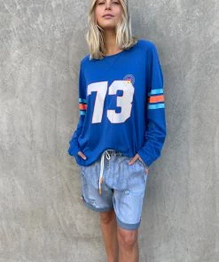 Hammill + Co Tops Retro 73 Long Sleeve Tee | Royal | HC20