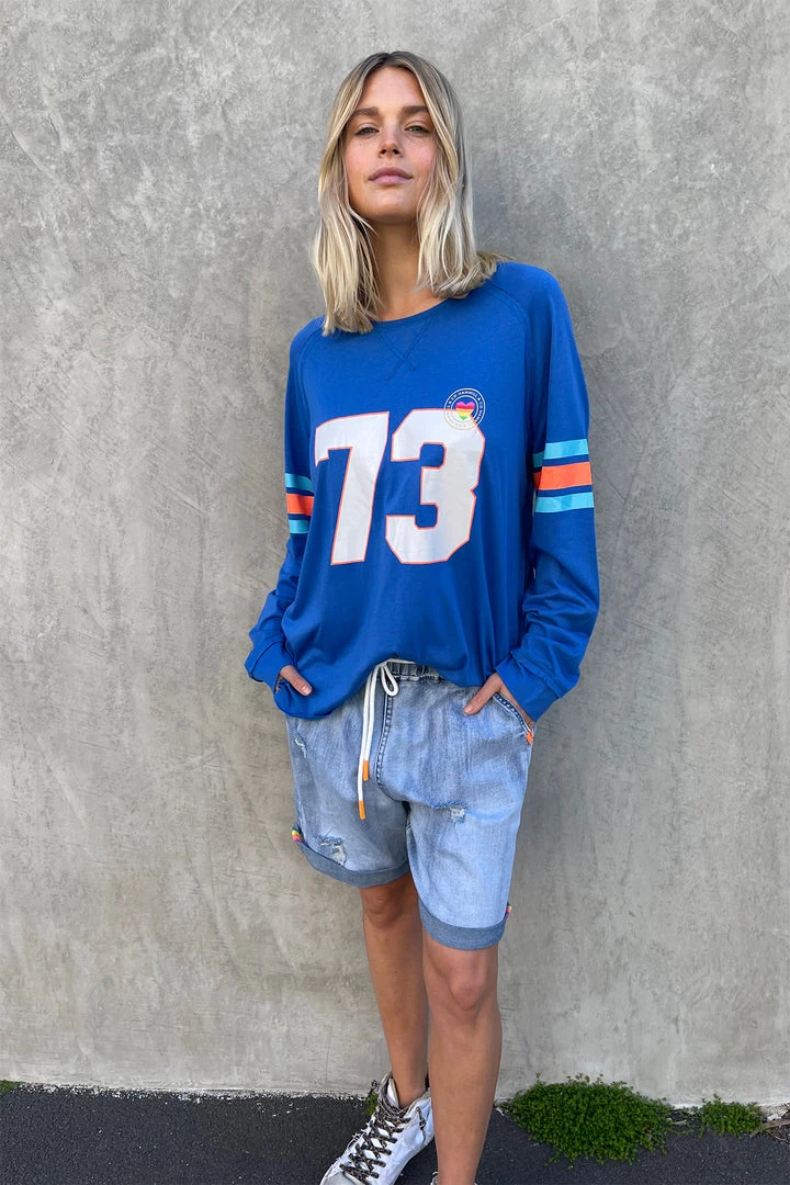 Hammill + Co Tops Retro 73 Long Sleeve Tee | Royal | HC20 1 Hammill + Co Tops Retro 73 Long Sleeve Tee | Royal | HC20