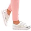 Ameise Shani Leather Sneaker | Silver | AM12 Shoes