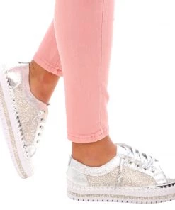 Ameise Shani Leather Sneaker | Silver | AM12 Shoes