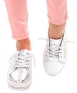 Ameise Shani Leather Sneaker | Silver | AM12 Shoes 7 Ameise Shani Leather Sneaker | Silver | AM12 Shoes