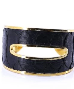 Pizazz Boutique Jewellery Gold Leather Bracelet