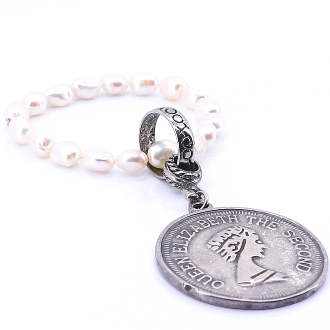 Pizazz Boutique Queens Large Coin Bracelet 1 Pizazz Boutique Queens Large Coin Bracelet