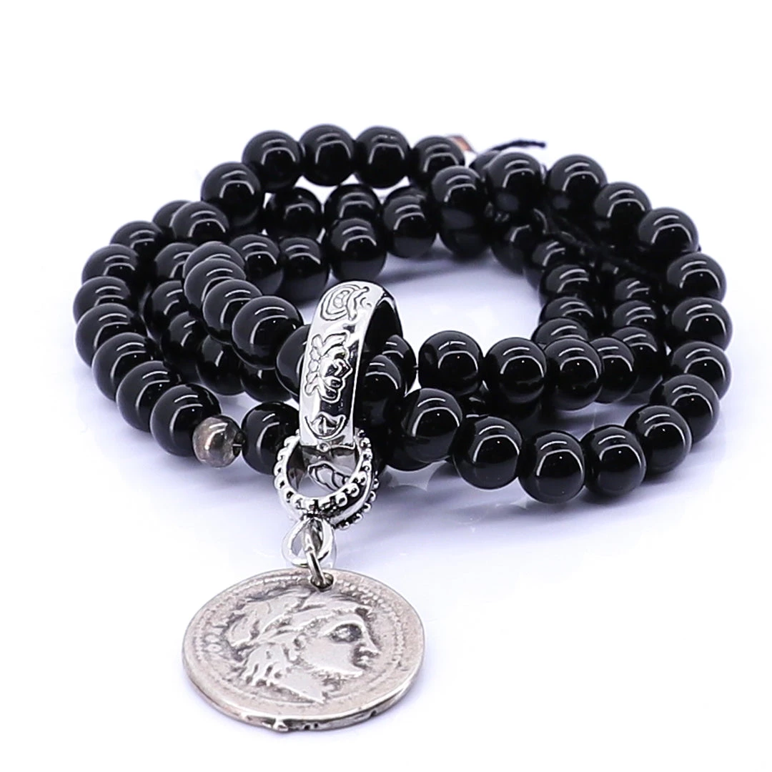 Susie M Jewellery Three Black Coin Bracelet | SM1 1 Susie M Jewellery Three Black Coin Bracelet | SM1