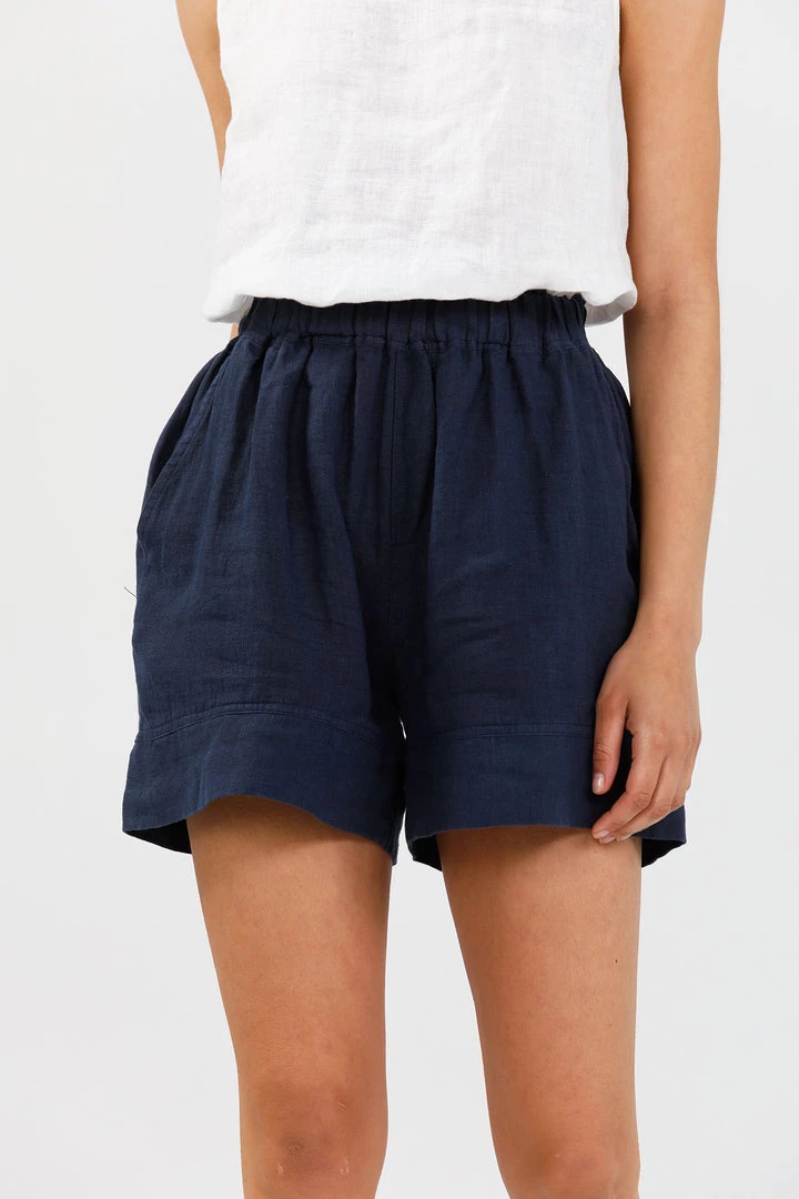 Brave & True Broadway Shorts | Navy | BT8 Linen 2 Brave & True Broadway Shorts | Navy | BT8 Linen