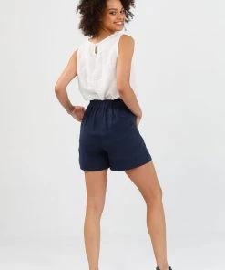 Brave & True Broadway Shorts | Navy | BT8 Linen 5 Brave & True Broadway Shorts | Navy | BT8 Linen
