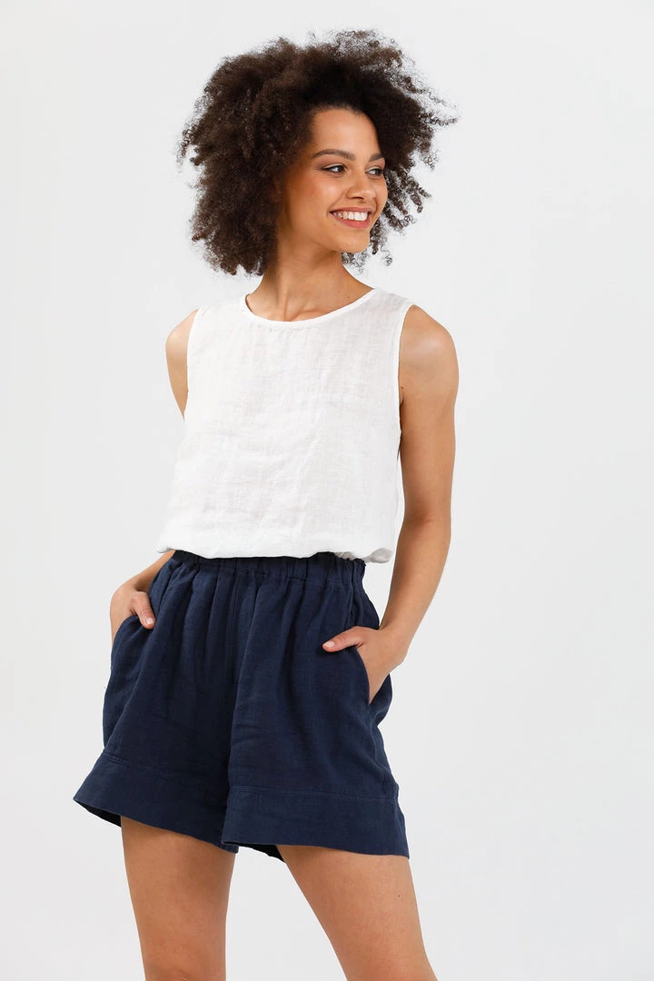 Brave & True Broadway Shorts | Navy | BT8 Linen 1 Brave & True Broadway Shorts | Navy | BT8 Linen