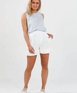 Brave & True Linen Broadway Shorts | White | BT8