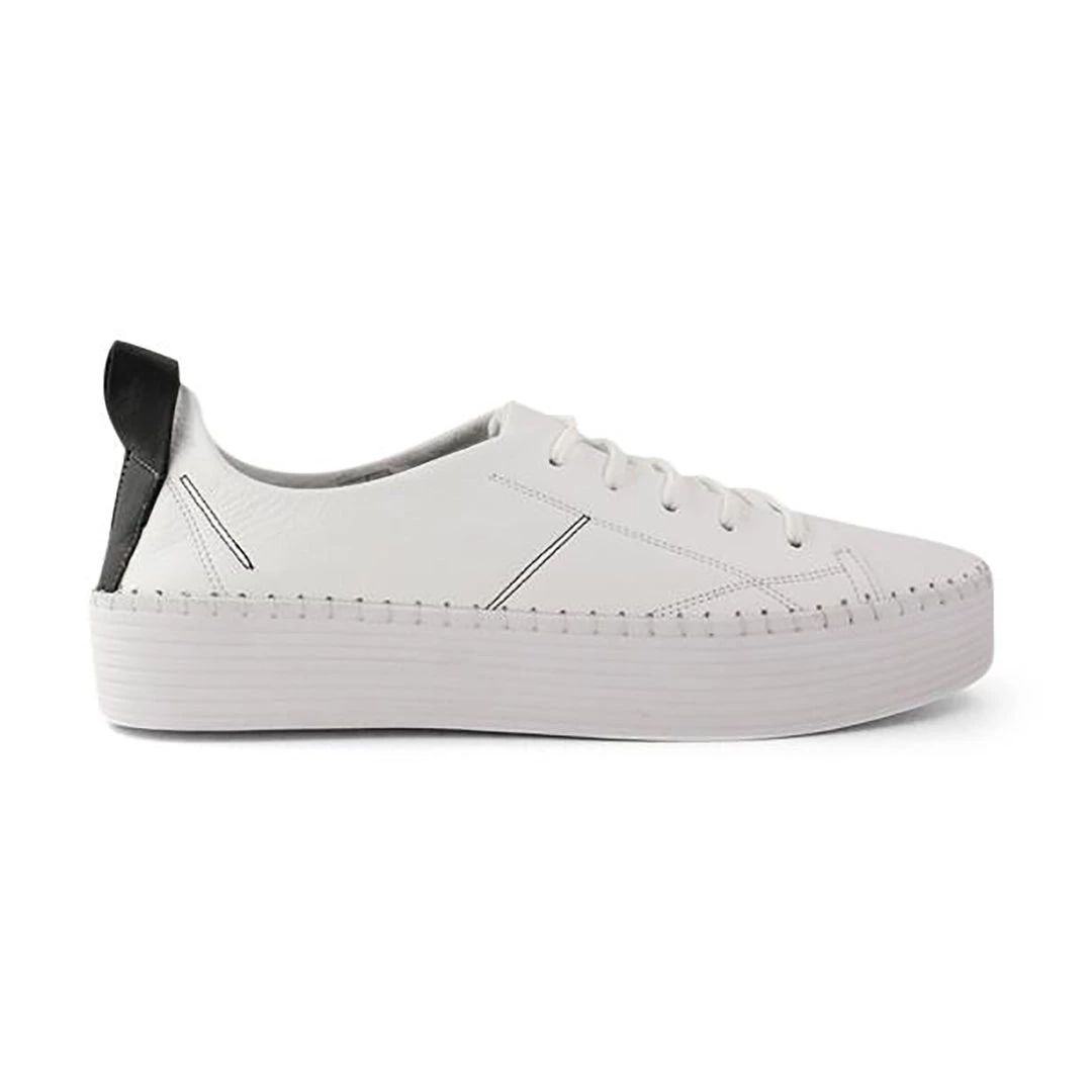 Bueno Shoes Sailor Platform Sneaker - White Black 2 Bueno Shoes Sailor Platform Sneaker - White Black