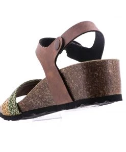 Byron Bay Co Athena Sandal | Tan/Green