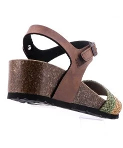 Byron Bay Co Athena Sandal | Tan/Green
