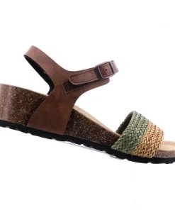 Byron Bay Co Athena Sandal | Tan/Green