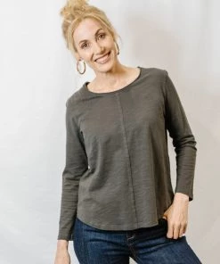 Cloth + Paper + Scissors Long Sleeve Tee | Bark Tops