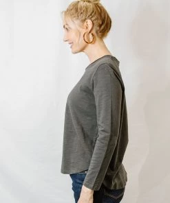 Cloth + Paper + Scissors Long Sleeve Tee | Bark Tops